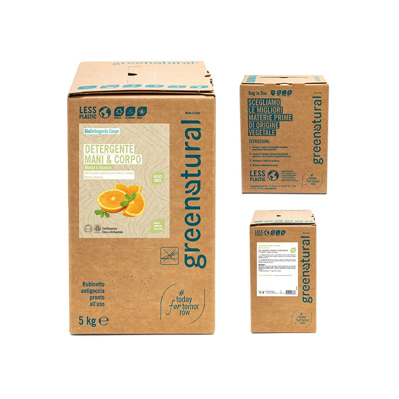 GEL MANOS Menta y Naranja - BOX 5 kg