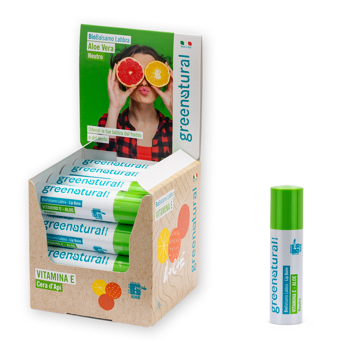 Stick Labial Vitamina E - Aloe Neutro · Greenatural - Imagen 2