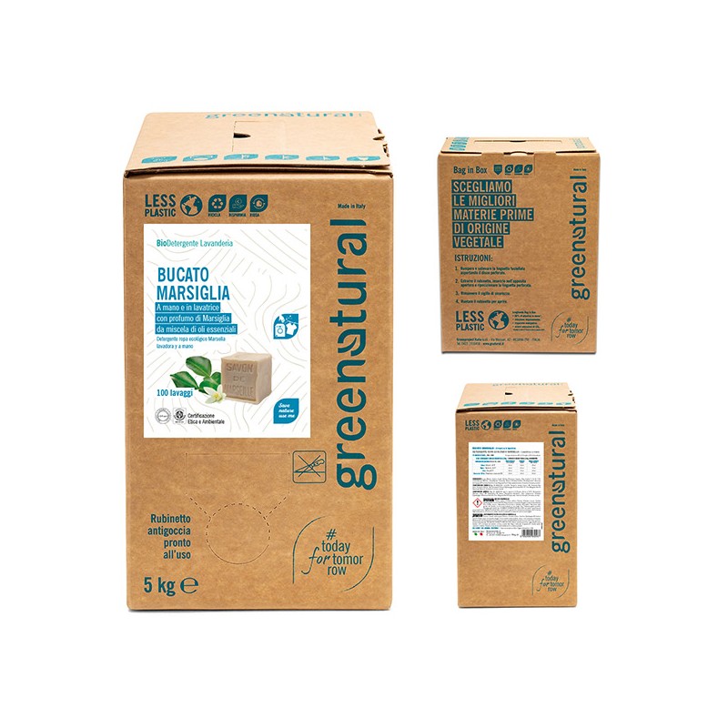 Detergente Ropa Ecológico Marsella - Bag in Box 5kg · Ecologico Certificado · Greenatural
