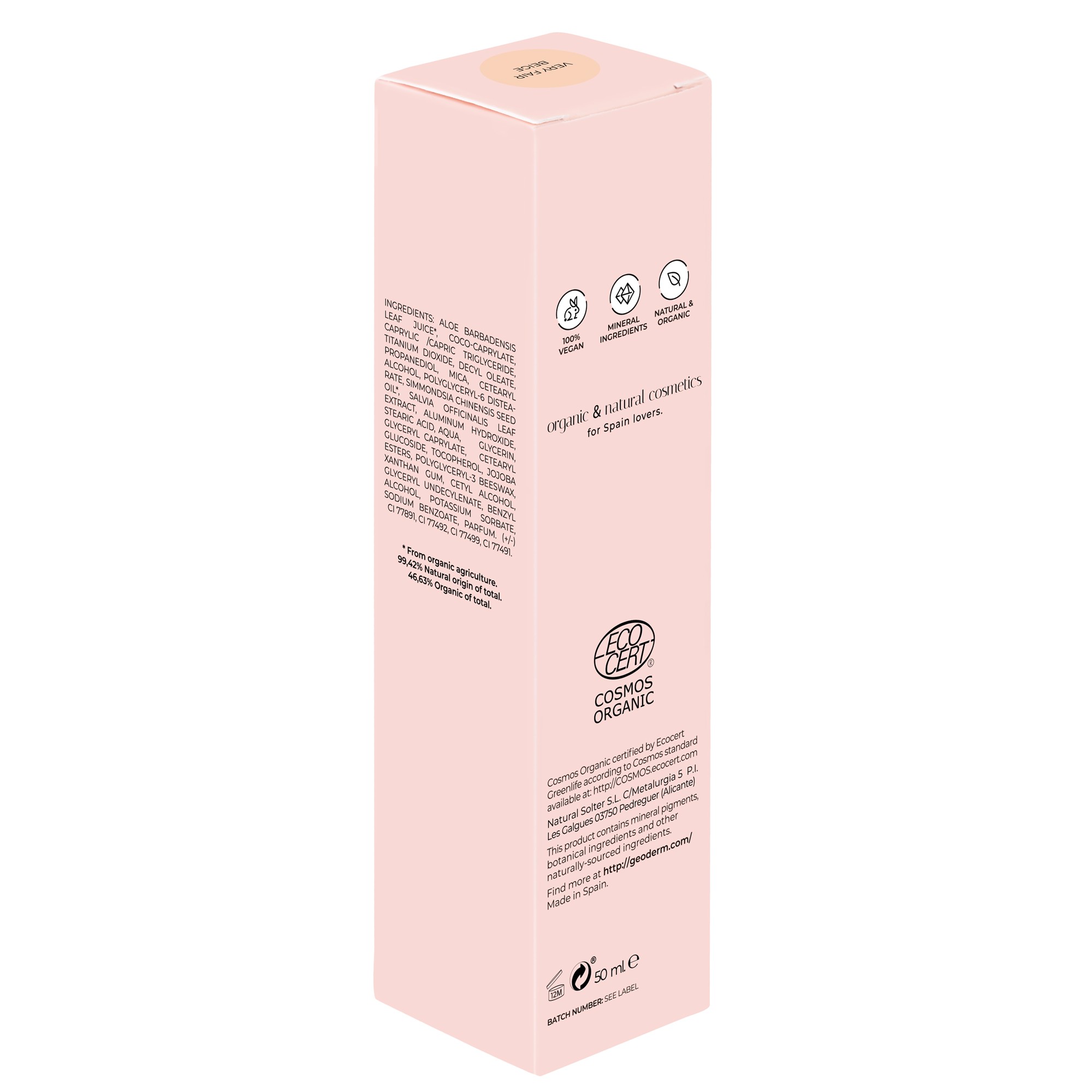 BASE MAQUILLAJE SÚPER CLARO/VERY FAIR BEIGE 50ML - Imagen 4