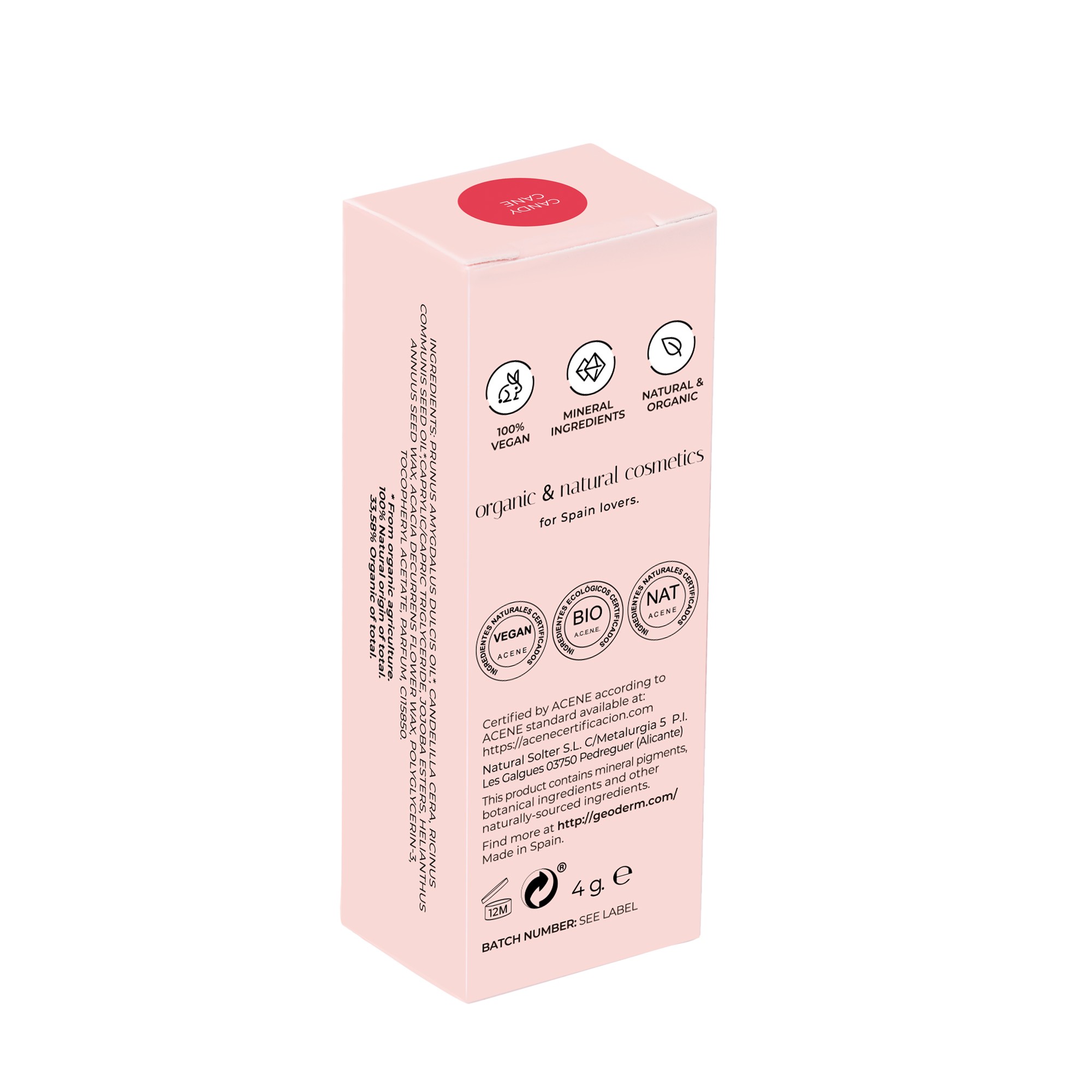 LIPSTICK CANDY CANE/ROJO CLARO ANARANJADO 4GR - Imagen 5