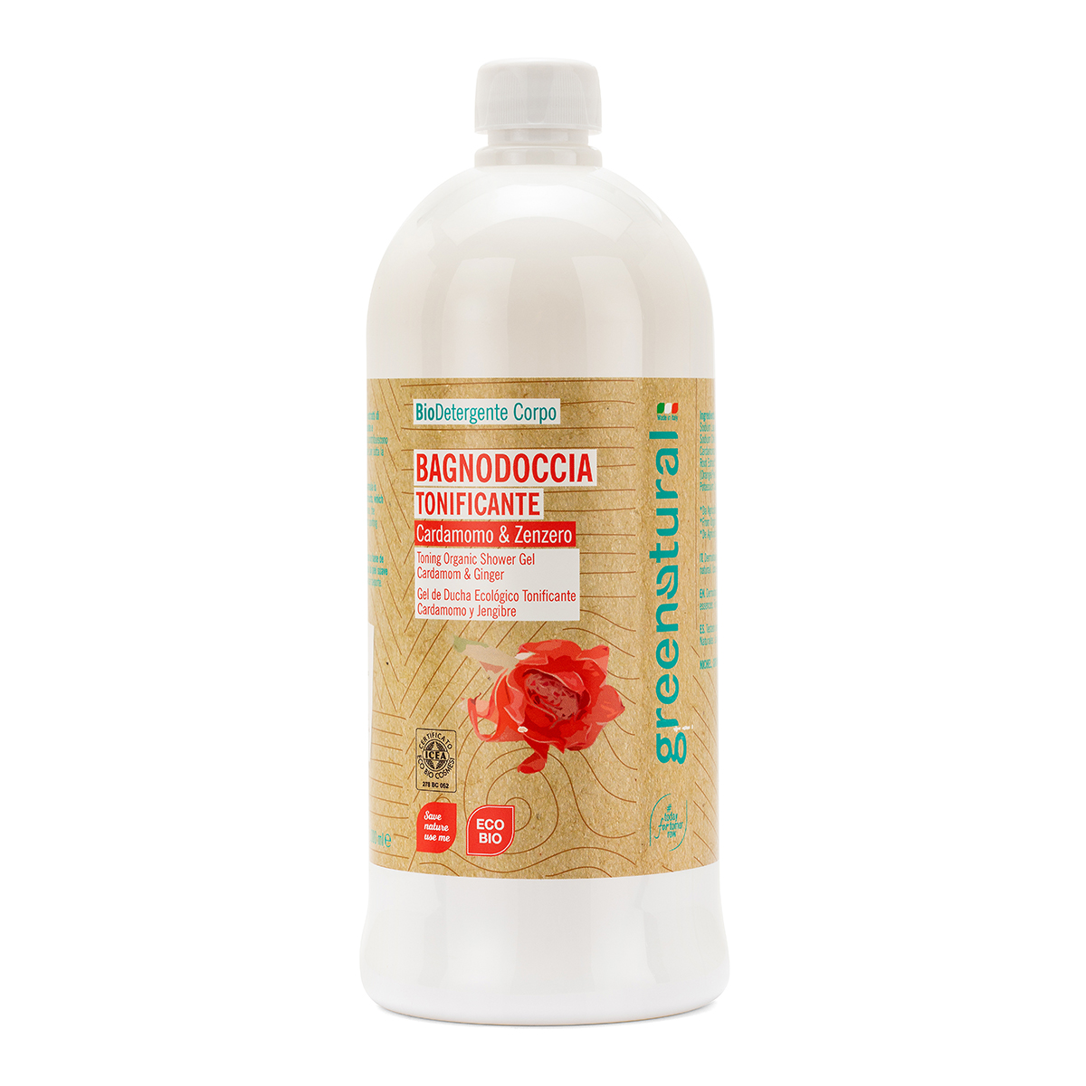 GEL DUCHA Cardamomo/Jengibre 1 Lt - Bio Certificado · Greenatural