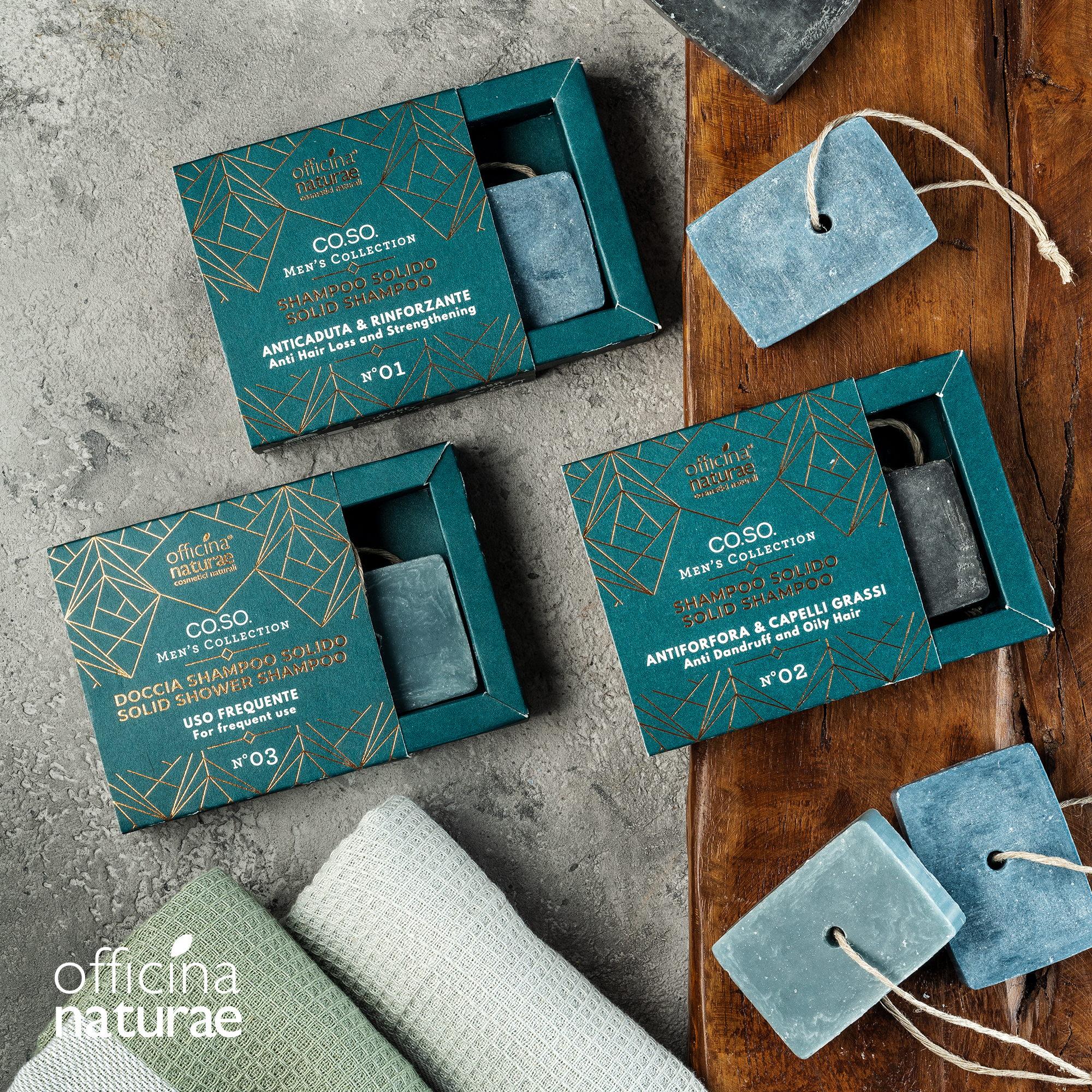 Gift Box "Que Grande!" Officina Naturae: Gel Ducha /Champú + Jabon afeitar sólido - Imagen 5