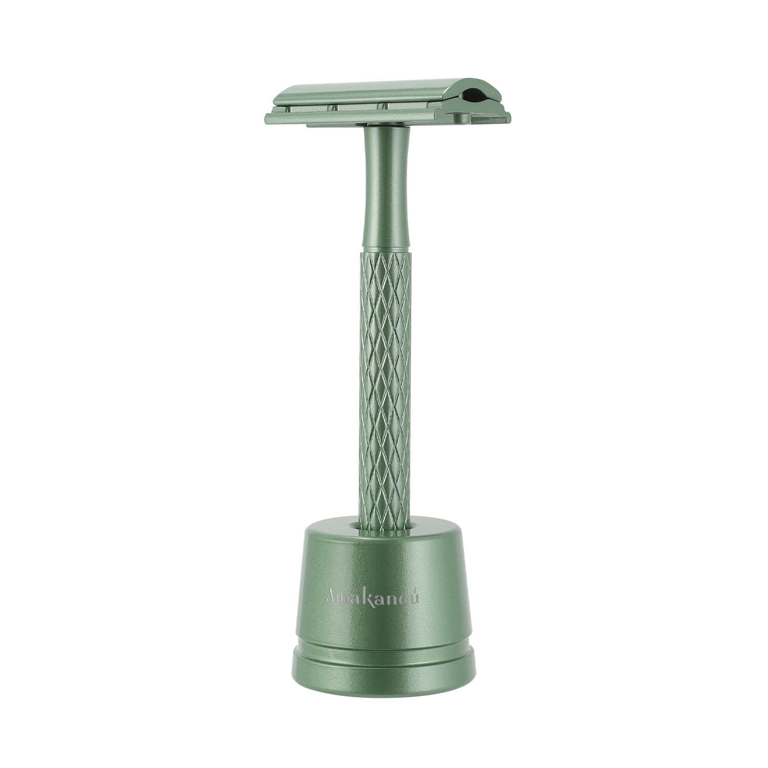 SET AFEITADO MAQUINILLA METAL + HOJAS - Imagen 2