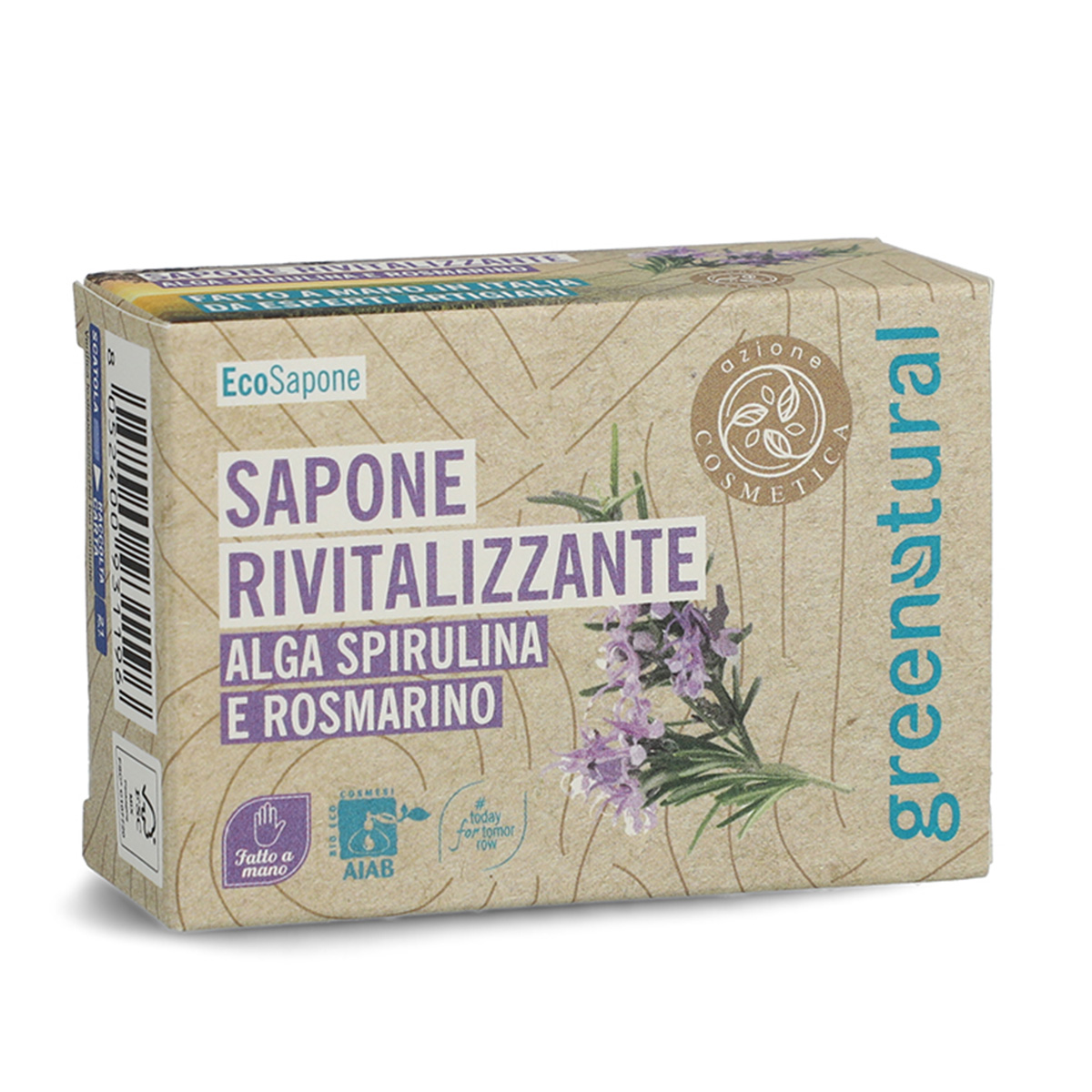 PASTILLA DE JABON REVITALIZANTE ESPIRULINA /ROMERO 100 gr