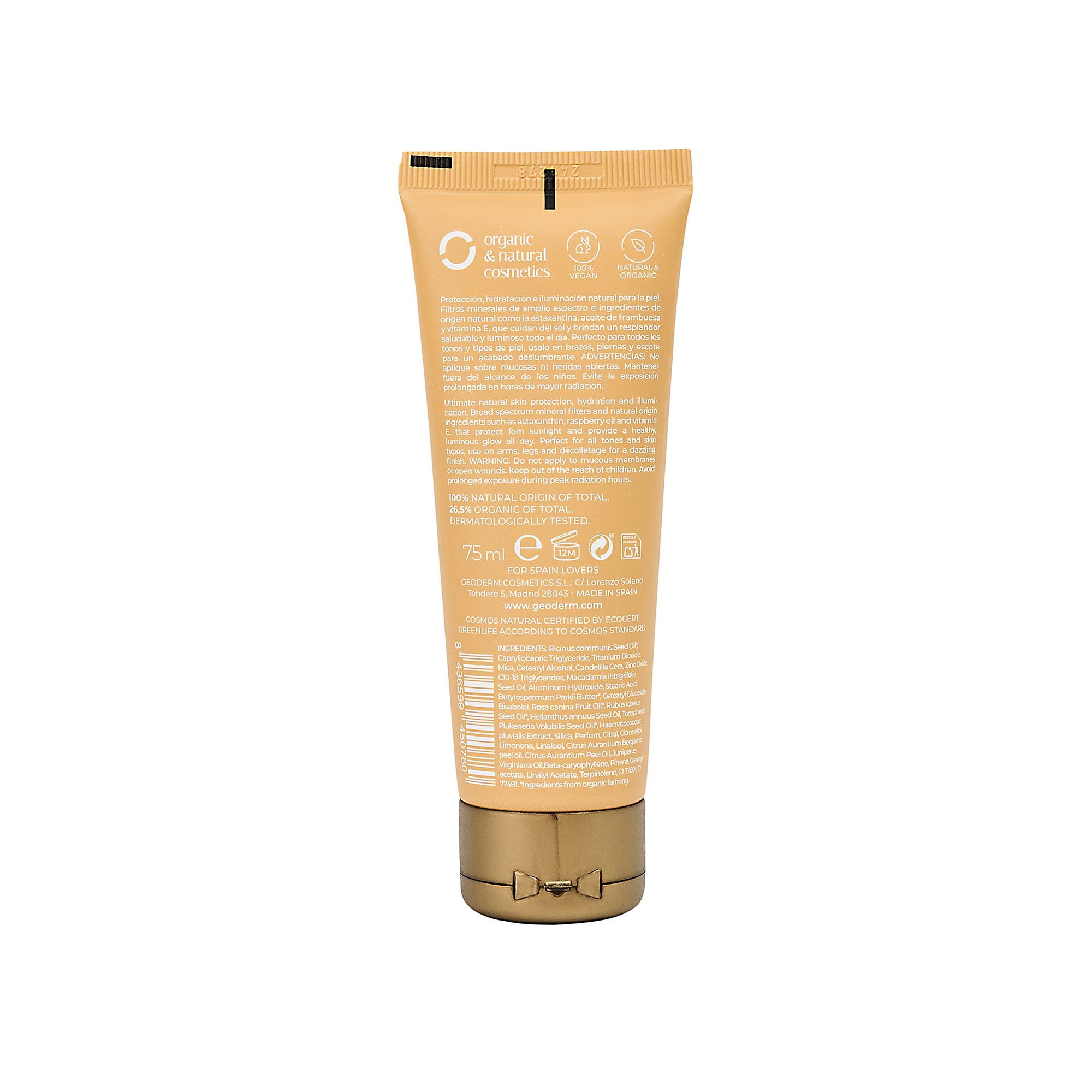 Mineral Body Glow SPF 50 (Orgánico, Bio y Vegano) Geoderm - Imagen 2